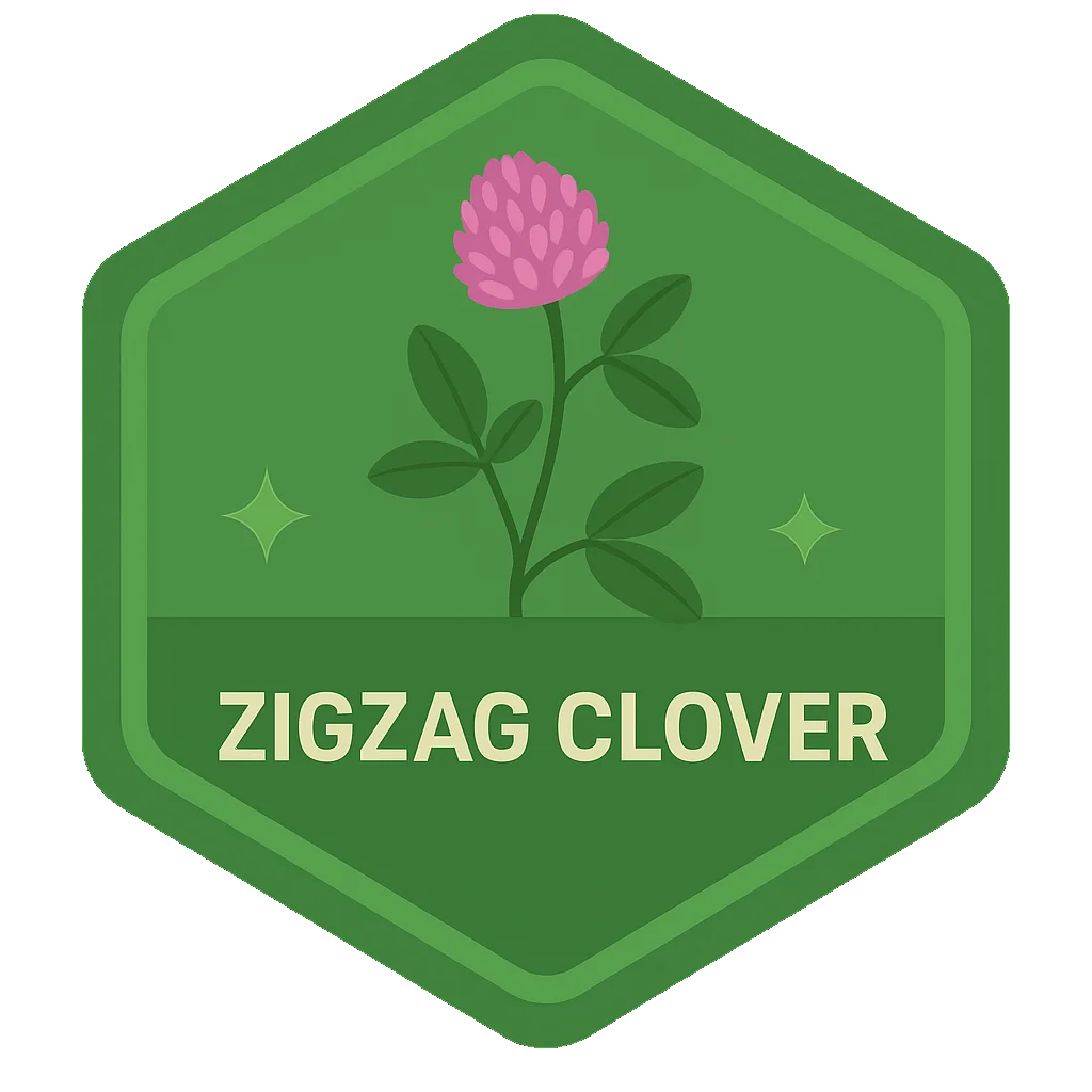 Zigzag Clover community badge artwork.
